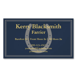 Marine + Goudhoeder Paardenschouwen en Trim Magnetisch Visitekaartje