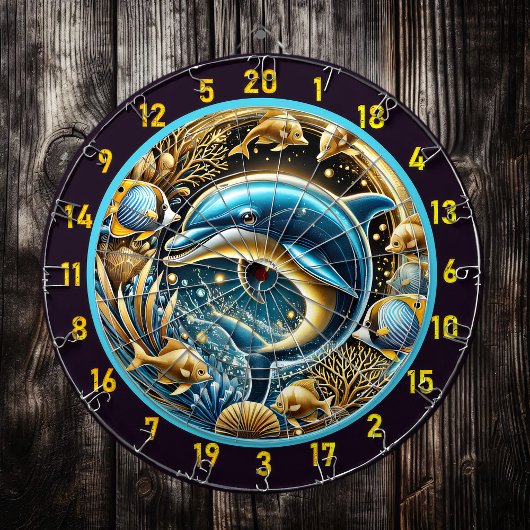 Marine Grace Dolphin Dartboard Art Dartbord