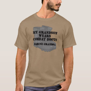 Marine Grandpa Grandson wears CB T-shirt