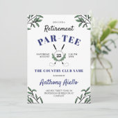 Marine Green Golf Theme Pensioen Party Kaart (Staand voorkant)