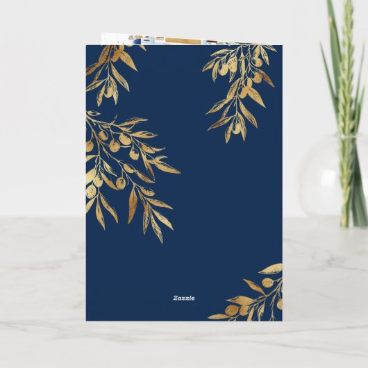 Marine Griekenland Bestemming Trouwpaspoort QR-cod (Achterkant)