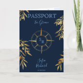 Marine Griekenland Bestemming Trouwpaspoort QR-cod (Voorkant)