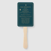 Marine grillige gouden sterren maan programma's br handwaaier (Achterkant)