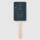 Marine grillige gouden sterren maan programma's br handwaaier (Achterkant)