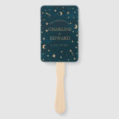 Marine grillige gouden sterren maan programma's br handwaaier (Voorkant)