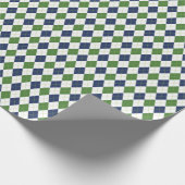 Marine & Groen Argyle Golf Wrapping Papier (Hoek)