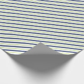 Marine & Groen Gestreept Verpakkingsdocument Cadeaupapier (Hoek)