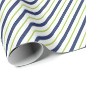 Marine & Groen Gestreept Verpakkingsdocument Cadeaupapier (Rol Hoek)