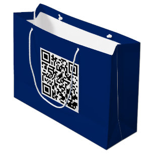 Marine grote aangepaste tas QR-code voor merkmarke Groot Cadeauzakje