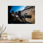 Marine Gunner Unloads on a Target Poster (Keuken)