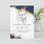 Marine Hemel Save the Date Kaart (Staand voorkant)