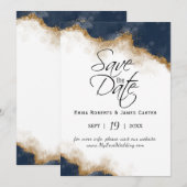 Marine Hemel Save the Date Kaart (Voorkant / Achterkant)
