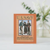 marine Hier is hij, meneer, die poster rekruteert Briefkaart (Staand voorkant)
