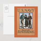 marine Hier is hij, meneer, die poster rekruteert Briefkaart (Voorkant / Achterkant)