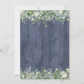 Marine houten eucalyptus trouwdetails kaart | Rust (Achterkant)