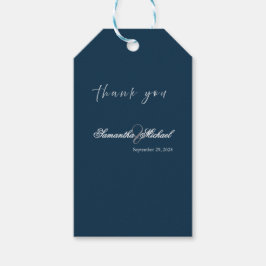Marine Huwelijks Bedankkaartje Cadeaulabel