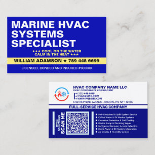 Marine HVAC-systeem specialist diensten   Pro Visitekaartje