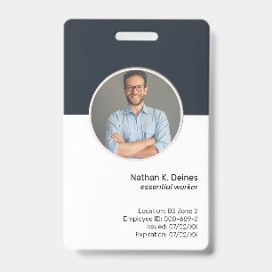 Marine ID Personeelsfoto ID Bedrijfsbeveiliging Badge