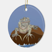 Marine Iguana on Rock met Hermit Crab Keramisch Ornament (Links)