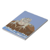 Marine Iguana on Rock met Hermit Crab Notitieblok (Linkerzijde)