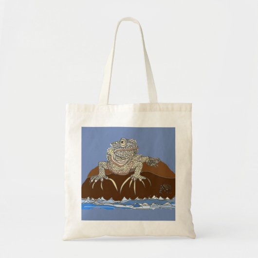 Marine Iguana on Rock met Hermit Crab Tote Bag (Voorkant)