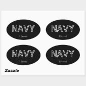 Marine "Ik diende" Ovale Sticker (Vel)