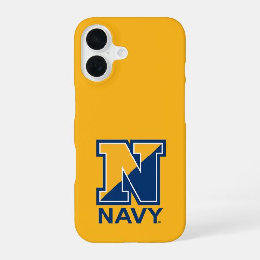 Marine | Initiële N van de marine iPhone 16 Hoesje (Achterkant)