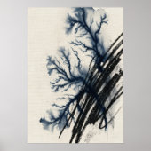 Marine inkt wassen abstracte boom kunstprint poste poster (Voorkant)