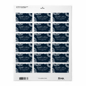 Marine inktvis retouradreslabels etiket (Full Sheet)