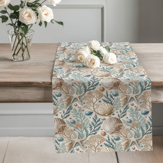 Marine-Inspired Table Runner voor Seaside Vibes Lange Tafelloper