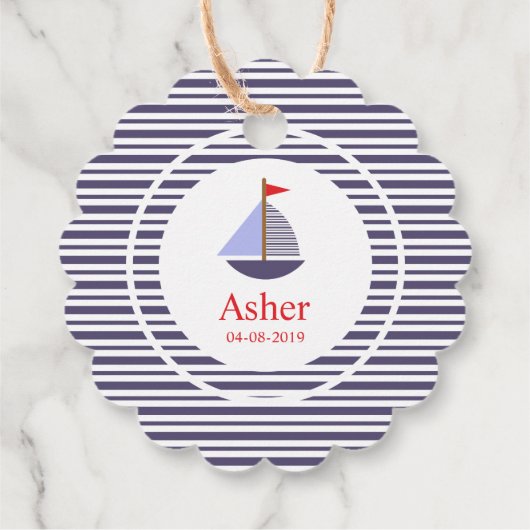 Marine Inspitation Design for Children's Event Bedankjes Labels (Achterkant)