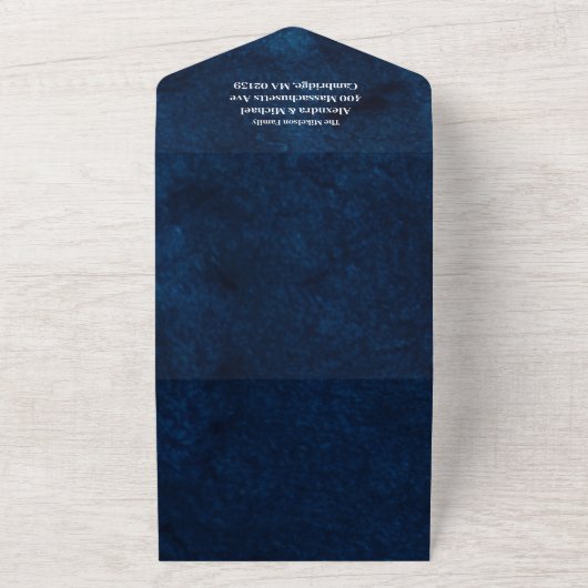 Marine Jaaroverzicht Multi-foto Collage Kerstmis All In One Uitnodiging (Buitenkant)