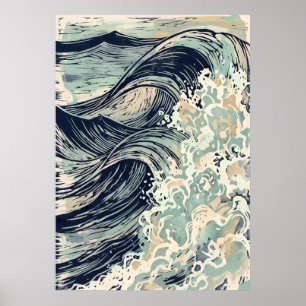 Marine Japanse Golf Art Poster