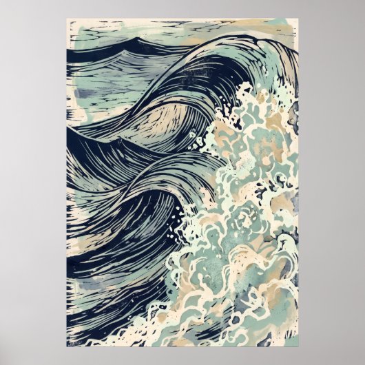Marine Japanse Golf Art Poster (Voorkant)