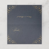 Marine kalligrafie vintage trouwplaats kaarten plaatskaartje (Buitenkant ongevouwen)