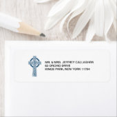 Marine Keltisch Kruis met retouradres Etiket (Insitu)