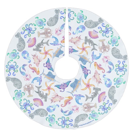 Marine Kerstboom Rok (Voorkant)