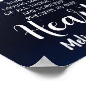 Marine kerstverlichting Herdenkingskaars teken bru Poster (Hoek)