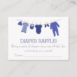 Marine Kleine Kleding Luier Raffle Tickets Informatiekaartje