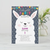 Marine Kleurrijke Strepen Lama Plezierig Verjaarda Kaart (Staand voorkant)