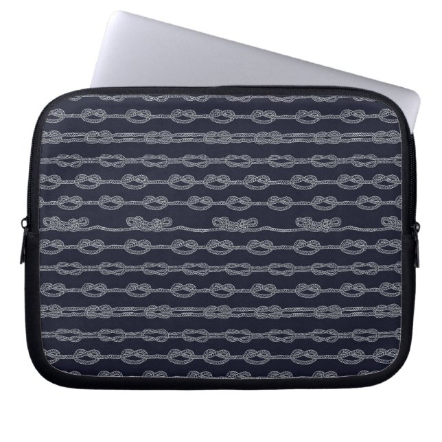 Marine Knots Pattern Laptop Sleeve (Voorkant)