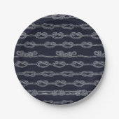 Marine Knots Pattern Papieren Bordje (Voorkant)