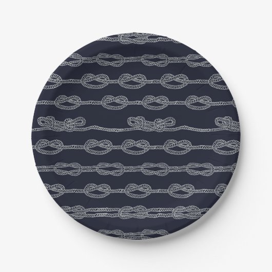 Marine Knots Pattern Papieren Bordje (Voorkant)