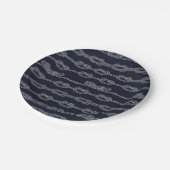 Marine Knots Pattern Papieren Bordje (Gekanteld)