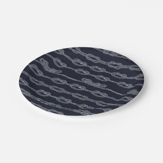 Marine Knots Pattern Papieren Bordje (Gekanteld)