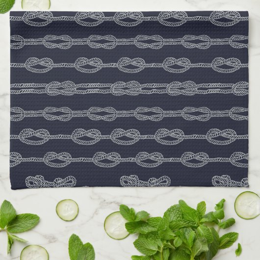 Marine Knots Pattern Theedoek (Gevouwen)