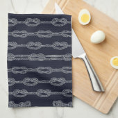 Marine Knots Pattern Theedoek (Quarter Fold)