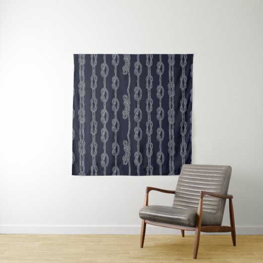 Marine Knots Pattern Wandkleed (In situ)