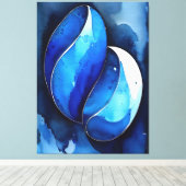 Marine kobaltbogen canvas afdruk (Insitu (Houten vloer))