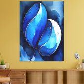 Marine kobaltbogen canvas afdruk (Insitu (Woonkamer))